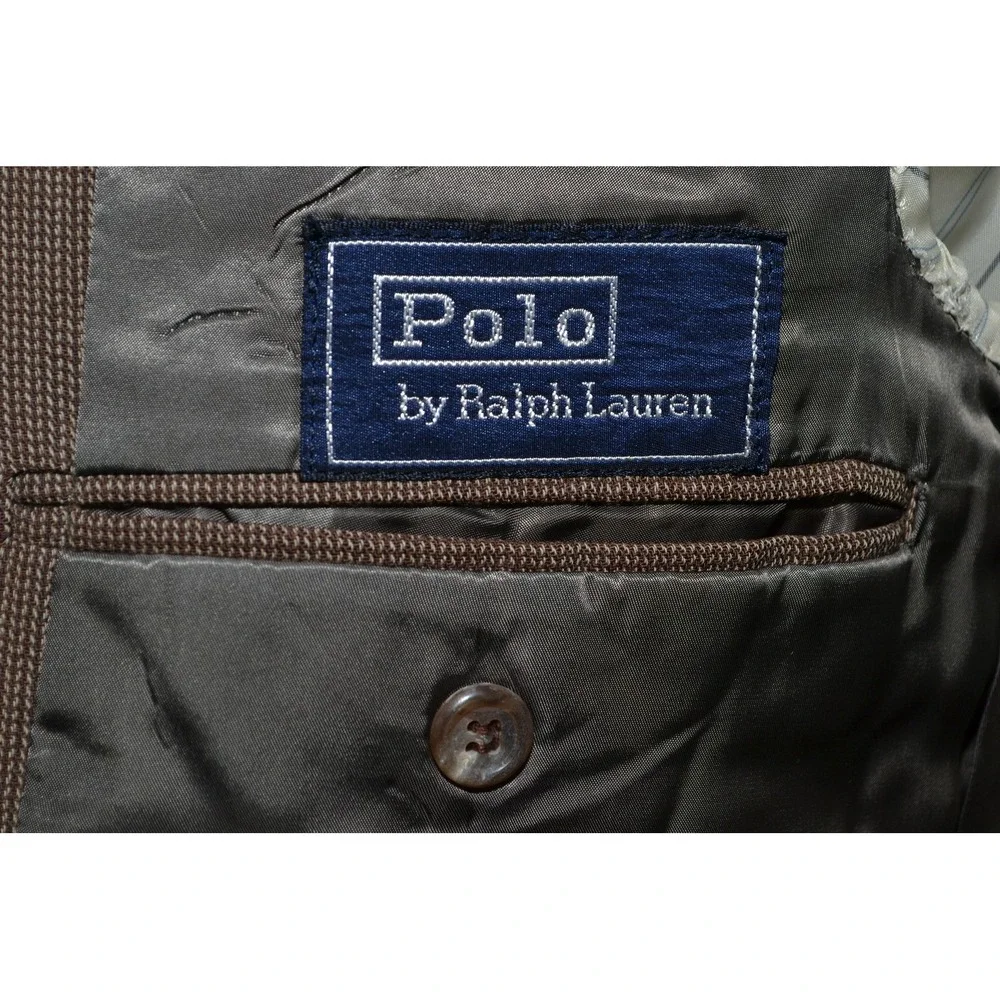 VTG Polo Ralph Lauren‎ Blazer Mens 41 Brown Wool Blend Sport Coat Jacket USA